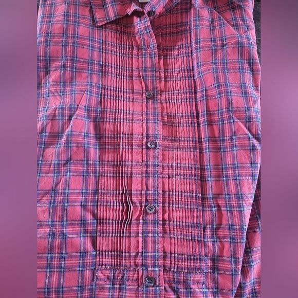 J. Crew Women's Red Plaid Button Down Shirt, size 8 - Picture 4 of 4